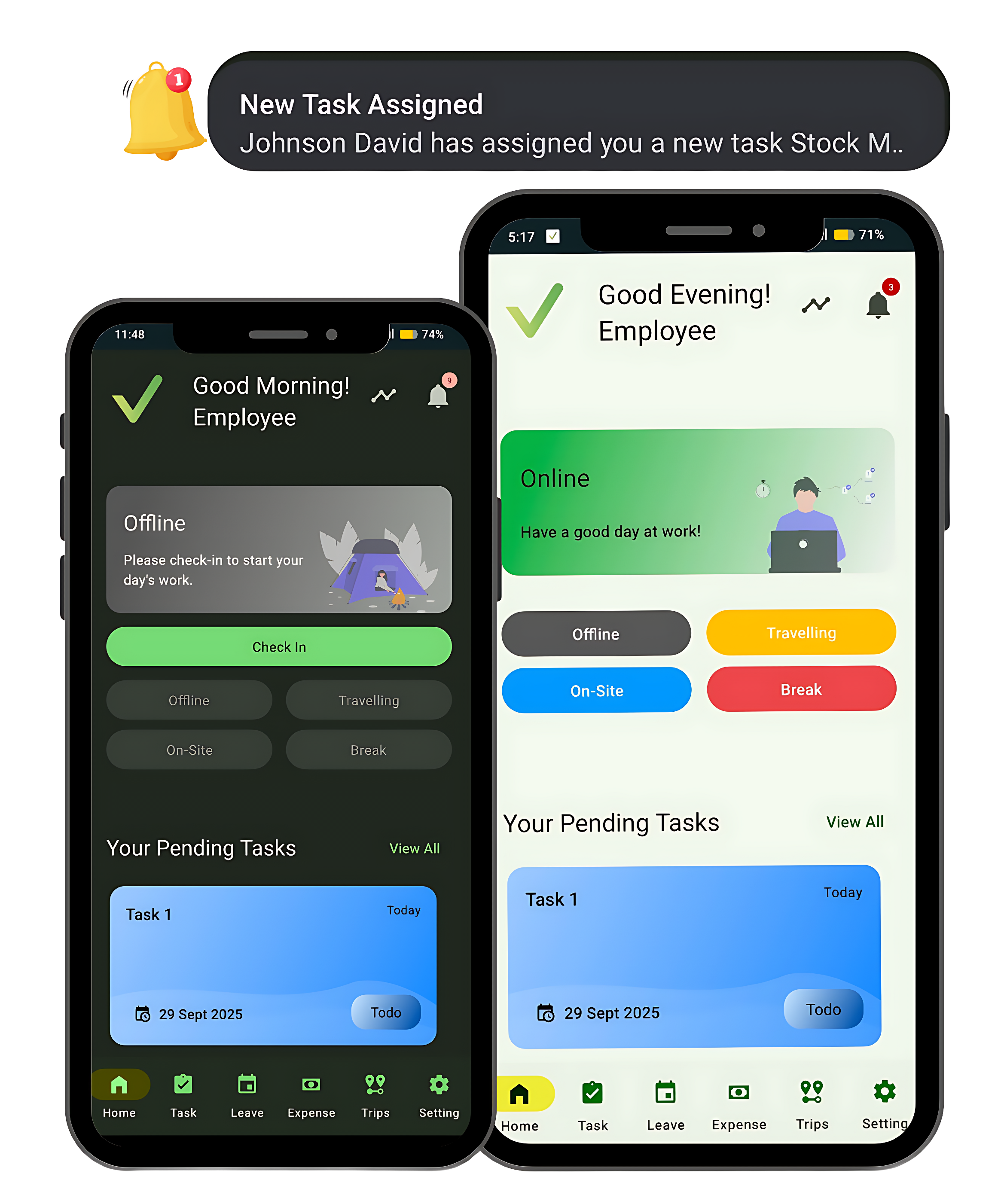 Mobile App User Interface